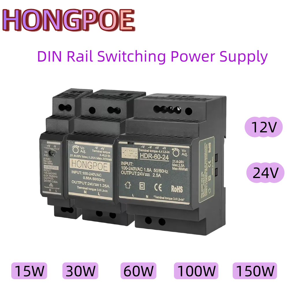 Smps Power Supply - Zasilacz impulsowy na szynę DIN SMPS