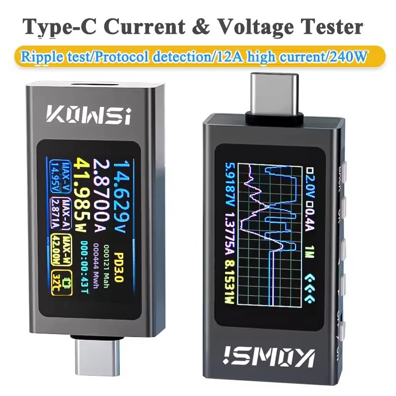 Power Supply Tester - KWS-X1 Monitor prądu i napięcia typu