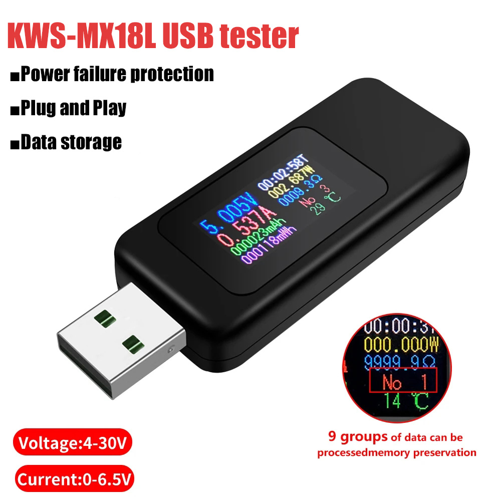 Power Supply Tester - Tester USB 10 w 1 Cyfrowy