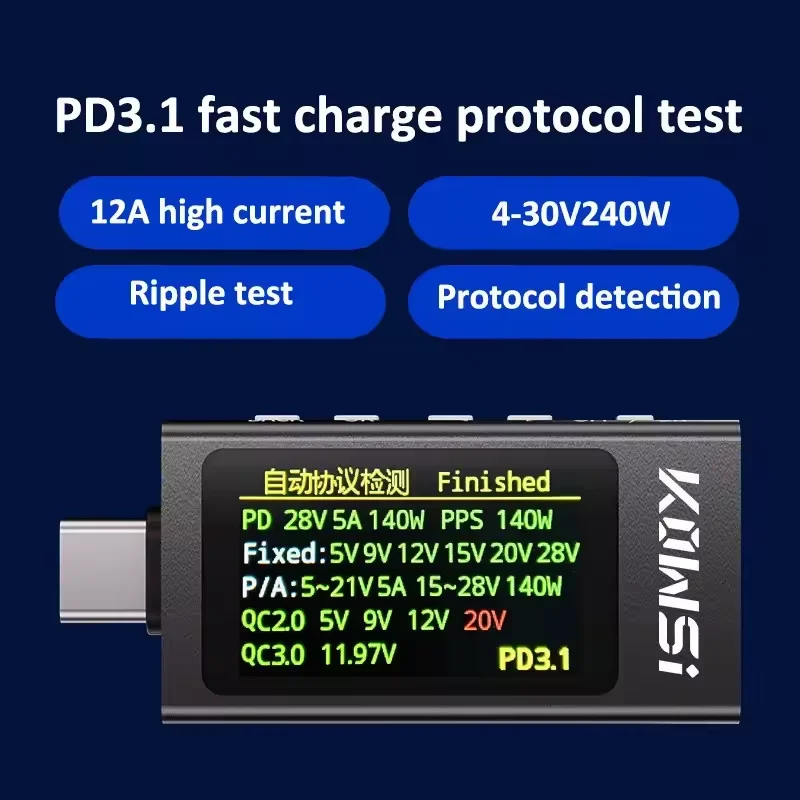 KWS-X1 Monitor prądu i napięci – Power Supply Tester recenzja i cena