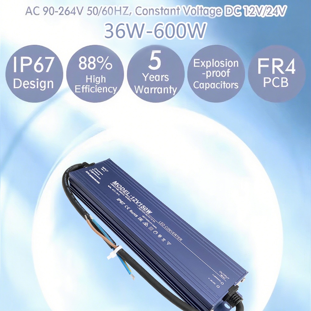 Wodoodporny zasilacz LED IP67, – Power Supply 12V recenzja i cena