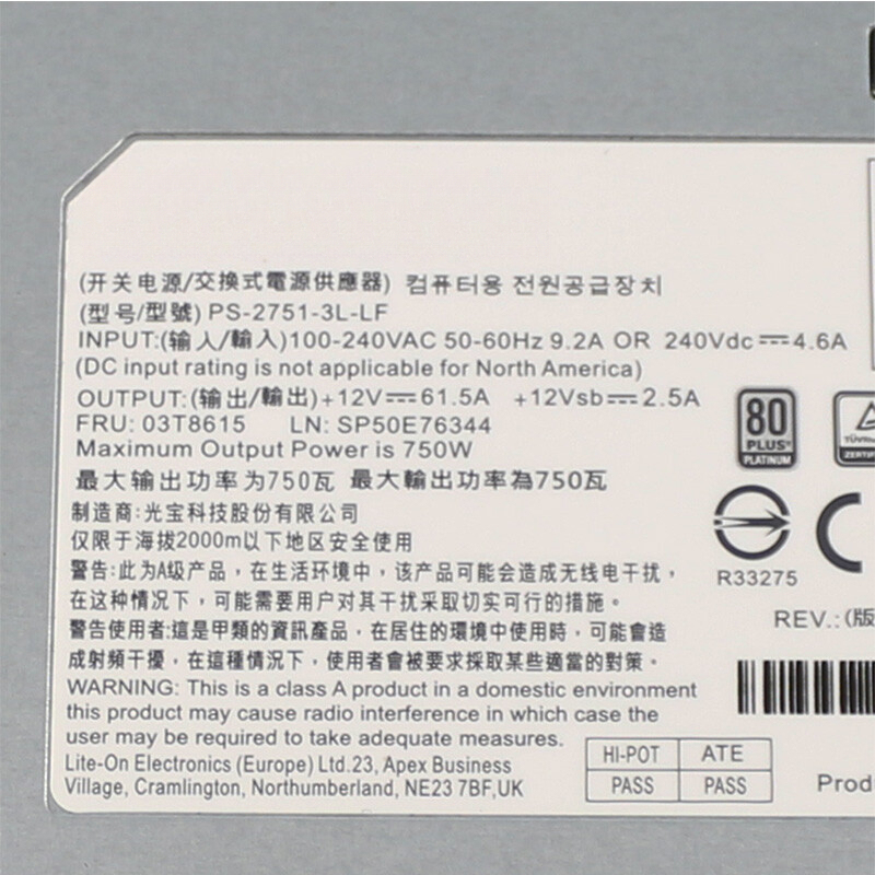 W 03T8615 PS-2751-3L-LF 750W Z – Power Supply 650W recenzja i cena