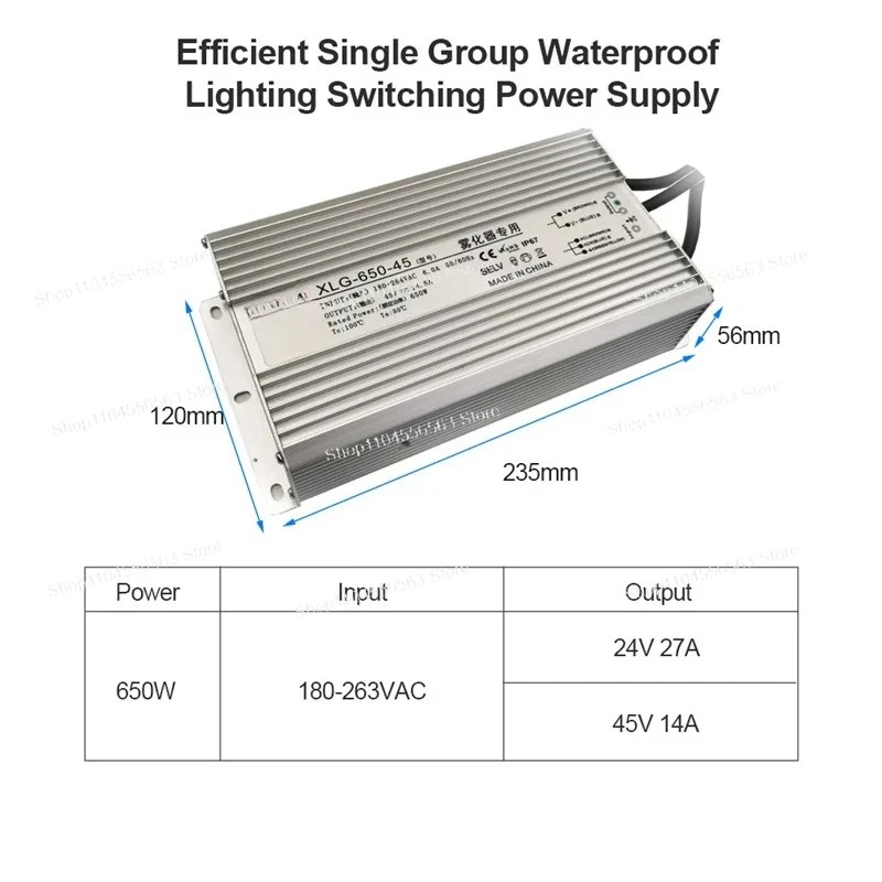 Wodoodporny zasilacz 650W IP67 – Power Supply 650W recenzja i cena