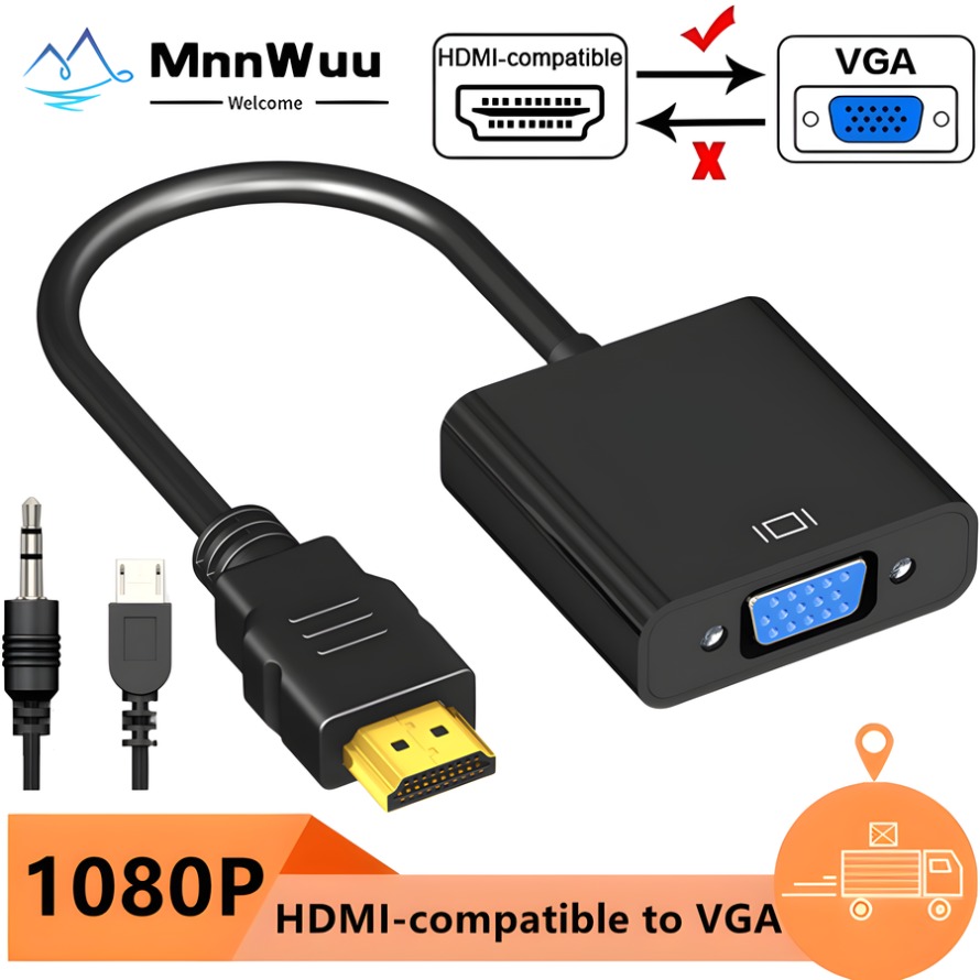 Konwerter HDMI na VGA 1080P z  – Pc Power Supply recenzja i cena